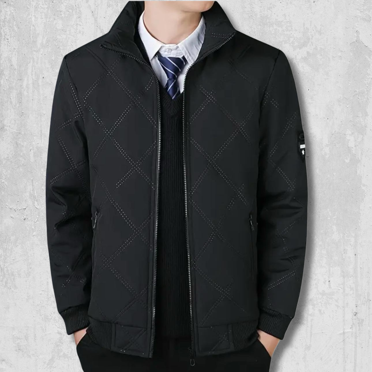 Diamond‑Quilt Bomber