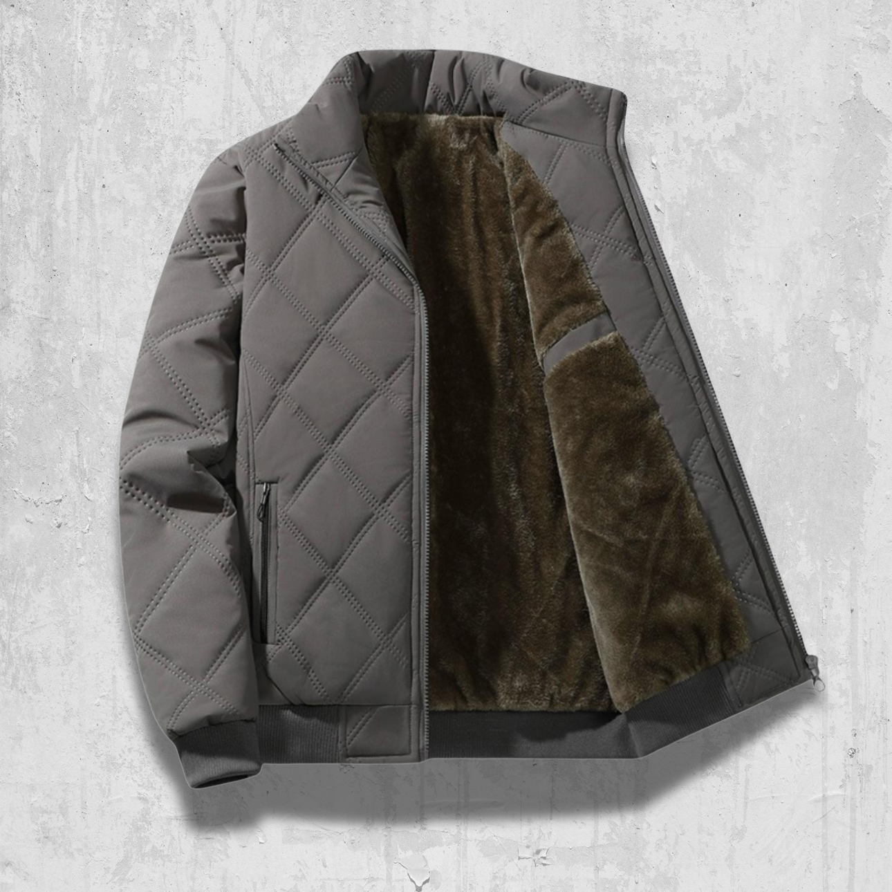 Diamond‑Quilt Bomber