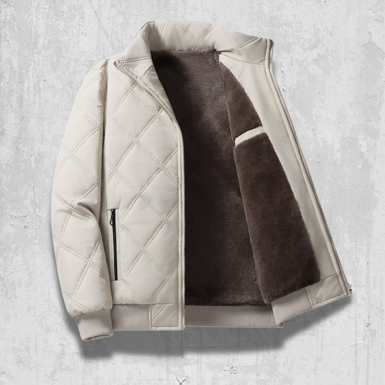 Diamond‑Quilt Bomber